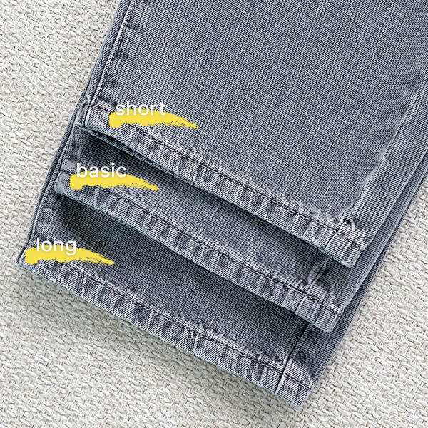 Fits any body type! Wide Straight Fit Gray Washing Pants