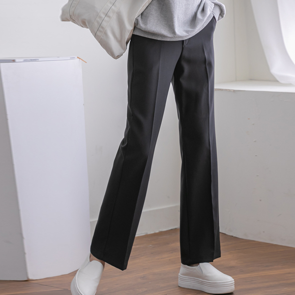 [S~3XL] The perfect fit! Straight-line slacks pants! Choose from 3 lengths