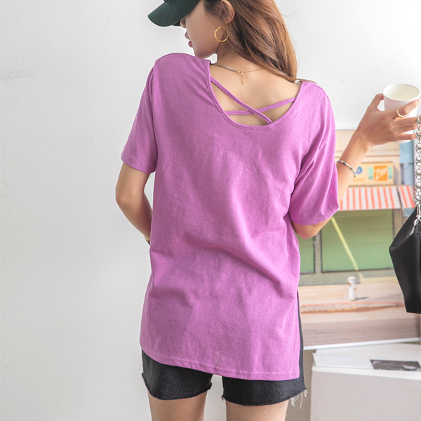 <B>#NAKMADE.</b> I fell in love with the back view! Yeori Xline Linen T-shirt