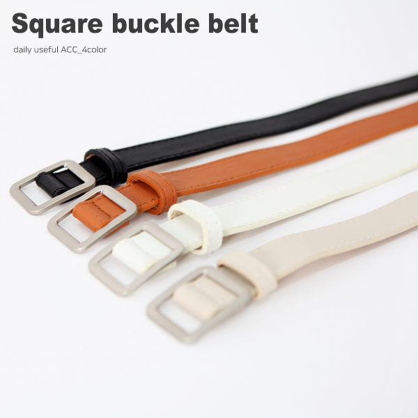 <class="nakText"><B>#NAKMADE.</b> Daily square buckle belt with a classic atmosphere