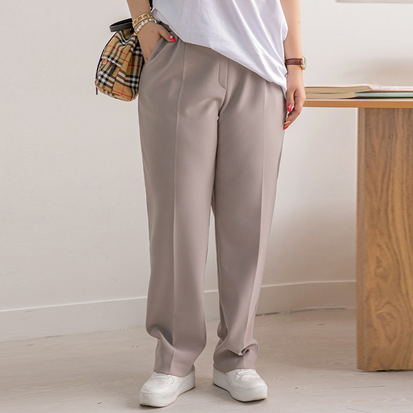 Chic MOOD~ One-pin chin Banding Slacks that are good for sagging cover
