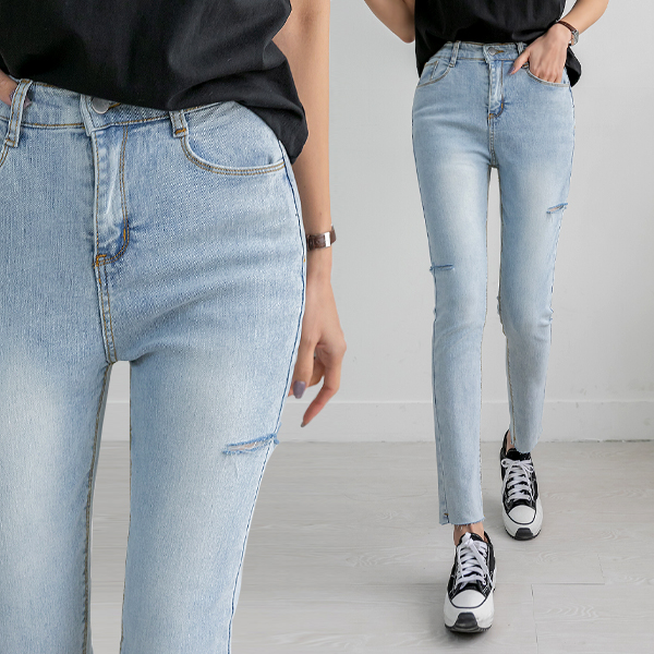 Split damage key point! Wearable denim pants that go well with any item