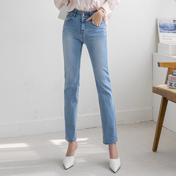 Very solid! Perfect light hidden banding straight pants/Big size
