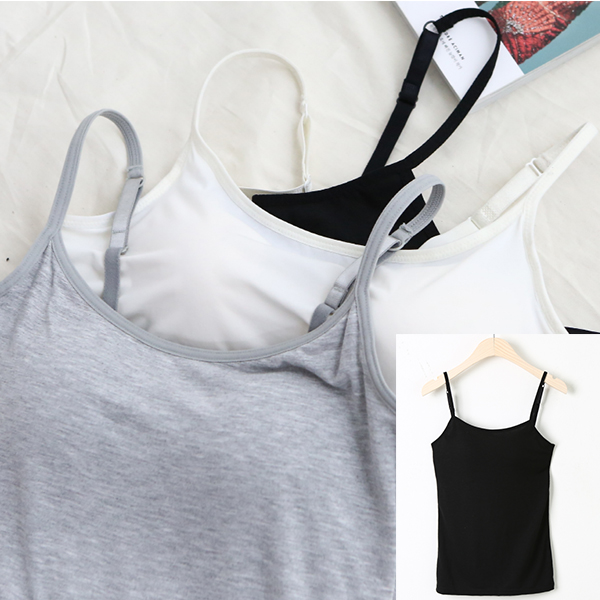 <B class="nakText">#NAKMADE.</b> Comfortable inner wear bra cap string tank top / built-in cap that you will want to wear all year round