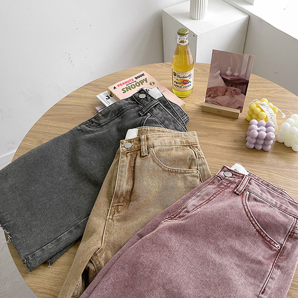 Pigment Washing 5-part pants that give a point without being burdensome