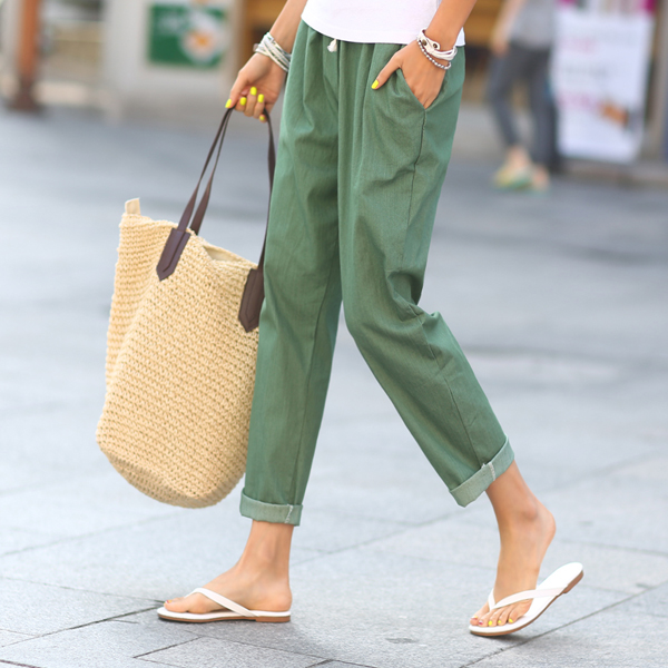 <B><font color="cc0000">[Big size additional stock! Narc Exclusive Special Sale]</font></b><br> <B>#NAKMADE.</b> Light and comfortable ~ Hair band straight fit Slacks Pants