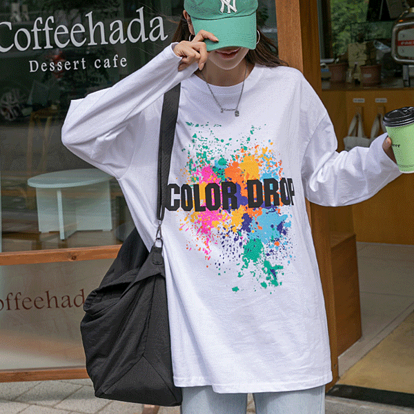 <font color="cc0000"><b>[Customer request Long-sleeve in stock!! ]</b></font><br> <B class="nakText">#NAKMADE.</b> Long-sleeve T-shirt with bright colors and a loose fit that is comfortable to wear.