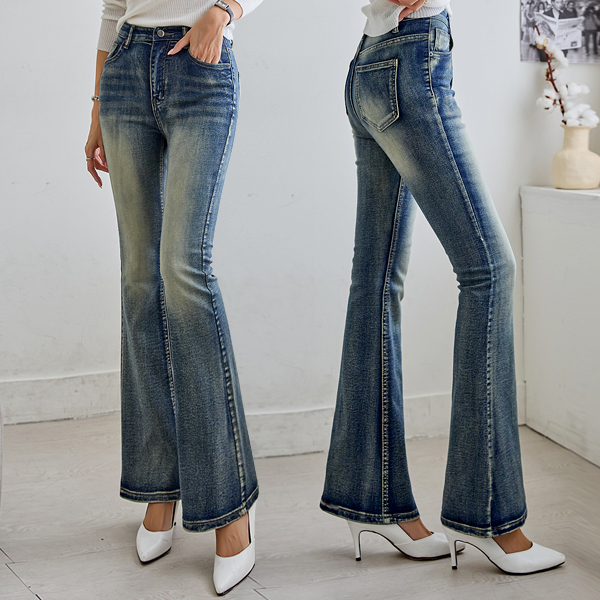 [S~2XL] Slim Fit Boot cut denim pants/length selection