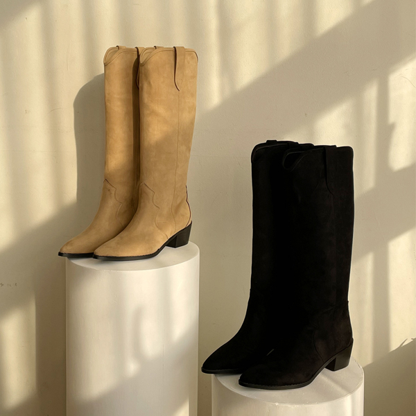 Warm up the winter ~ Luxurious Suede Western Long Boots