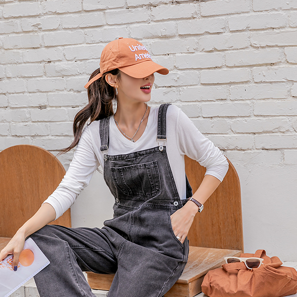 [55~88] Wide boy fit overalls that create a pretty silhouette Pants/Dungarees #NAK MADE.