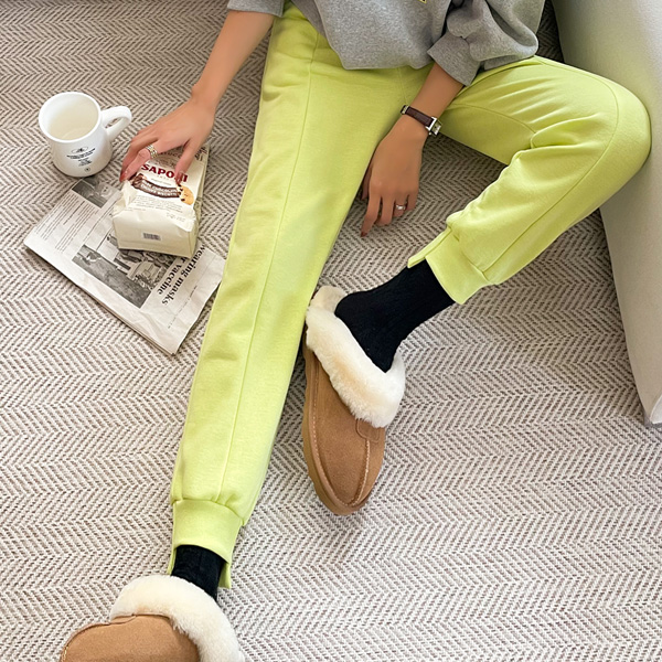 [55~120] Ankle-length jogger pants with a hem that makes your ankles look pretty/napping lining #NAK MADE.